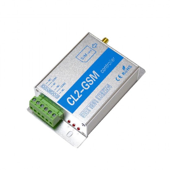 CL2-GSM GSM SMS Remote Controller Smart Remote Control Switch Module 2 Way Relay Output for GSM Gate Opener