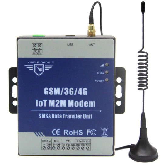 D223 M2M Modem GSM 3G DTU Support Programmable SMS Data Transfer with TTL RS485 Port Access Control