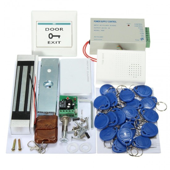 MJPT02 Entry Strike Door Lock Access Control System Bell 20 ID Card Remote Home Office