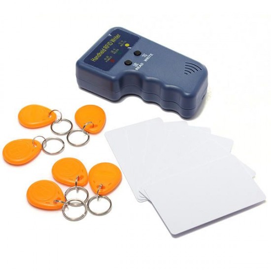 RFID 125KHz EM4100 ID Card Copier with 6 Writable Tags and 6 Cards