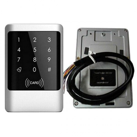 Waterproof RFID Door Access Control Controller Keypad Kit with Electric Lock & 10 RFID Keyfob Card