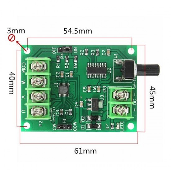 5V-12V DC Brushless Motor Driver Board Controller For Hard Drive Motor 3/4 Wire