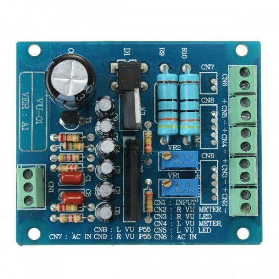 AC 12V Stereo VU Meter Driver Board Amplifier DB Audio Level Input Backlit AC 12V Stereo VU Meter Driver Board Amplifier DB Audio Level Input Backlit