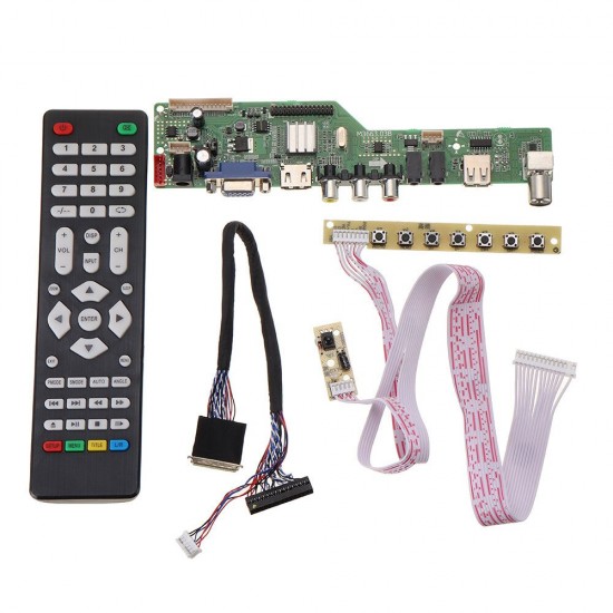 Digital Signal M3663.03B DVB-T2 Universal LCD TV Controller Driver Board TV/PC/VGA/HDMI/USB+7 Key Button+2ch 6bit 40pins LVDS Cable Digital Signal M3663.03B DVB-T2 Universal LCD TV Controller Driver Board TV/PC/VGA/HDMI/USB+7 Key Button+2ch 6bit 40pins LVDS Cable