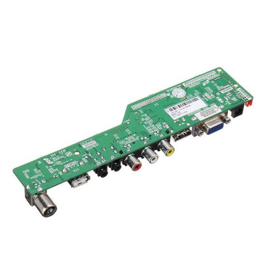 Digital Signal M3663.03B DVB-T2 Universal LCD TV Controller Driver Board TV/PC/VGA/HDMI/USB+7 Key Button+2ch 6bit 30pins LVDS Cable+1 Lamp Inverter