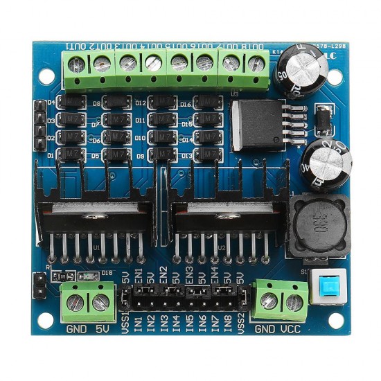L298N Motor Driver Module Four Chaneel Motor Drive Smart Car Module for Arduino - products that work with official Arduino boards L298N Motor Driver Module Four Chaneel Motor Drive Smart Car Module for Arduino - products that work with official Arduino boards