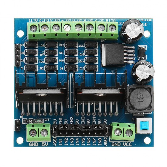 L298N Motor Driver Module Four Chaneel Motor Drive Smart Car Module for Arduino - products that work with official Arduino boards