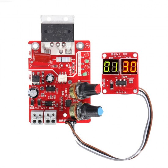 NY-D01 40A/100A Digital Display Spot Soldering Station Time and Current Controller Board Timing Ammeter Spot Welders Control Board NY-D01 40A/100A Digital Display Spot Soldering Station Time and Current Controller Board Timing Ammeter Spot Welders Control Board
