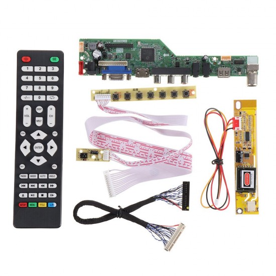 T.SK106A.03 Universal LCD LED TV Controller Driver Board TV/PC/VGA/HDMI/USB+7 Key Button+2ch 6bit 30pins LVDS Cable+1 Lamp Inverter T.SK106A.03 Universal LCD LED TV Controller Driver Board TV/PC/VGA/HDMI/USB+7 Key Button+2ch 6bit 30pins LVDS Cable+1 Lamp Inverter