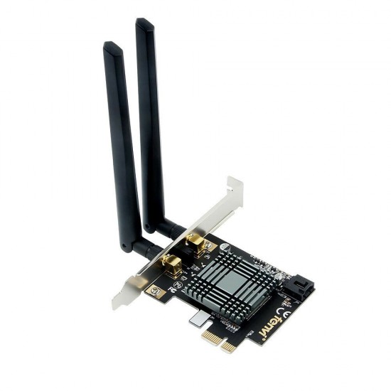 Dual Band 2100Mbps Desktop Wireless PCI-E WiFi 9260NGW bluetooth 5.0 Adapter 802.11ac 2.4G/5G MU-MIMO For Windows 10 6DB Antenna