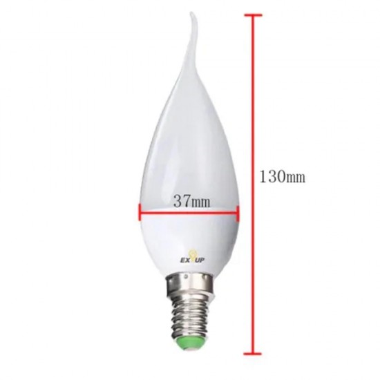 6PCS AC220V 5W E14 C37 Warm White Pure White Pull Tail LED Candle Light Bulb for Indoor Home Decoration