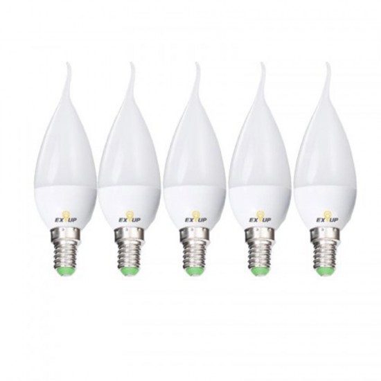 6PCS AC220V 5W E14 C37 Warm White Pure White Pull Tail LED Candle Light Bulb for Indoor Home Decoration
