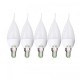 6PCS AC220V 5W E14 C37 Warm White Pure White Pull Tail LED Candle Light Bulb for Indoor Home Decoration