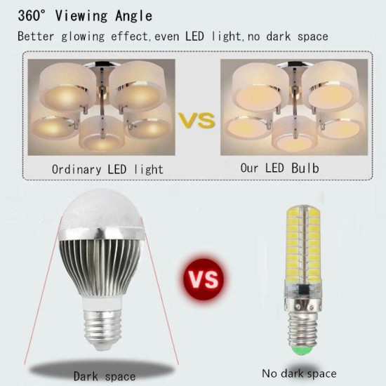 Dimmable E11 E12 E14 E17 G4 G9 BA15D 4W 80 SMD 5730 LED Pure White Warm White Light Lam Bulb AC220V