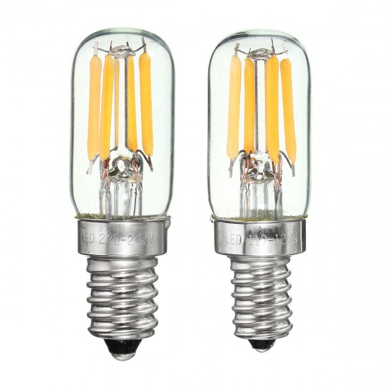 Dimmable Vintage 2W E12 E14 T20 Refrigerator LED COB Filament Bulb Warm White