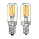 Dimmable Vintage 2W E12 E14 T20 Refrigerator LED COB Filament Bulb Warm White