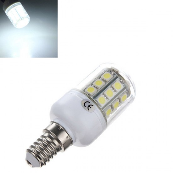 E14 3.2W 300LM Pure White SMD 5050 30 LED Corn Light Lamp Bulb 220V