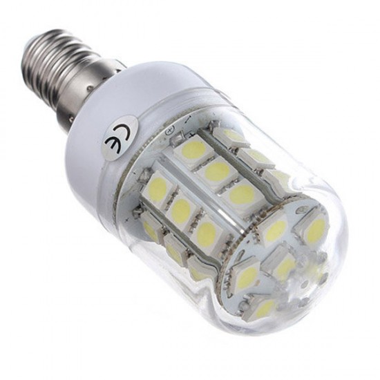 E14 3.2W 300LM Pure White SMD 5050 30 LED Corn Light Lamp Bulb 220V