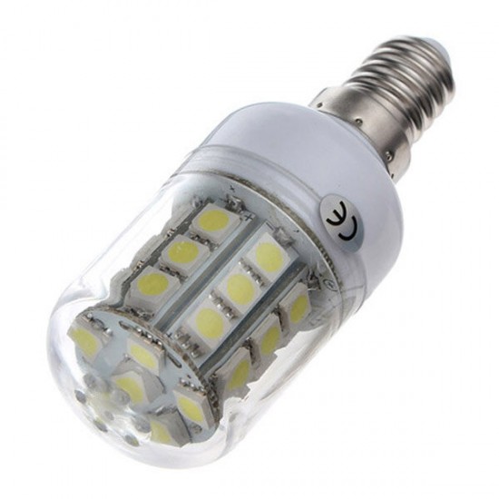 E14 3.2W 300LM Pure White SMD 5050 30 LED Corn Light Lamp Bulb 220V