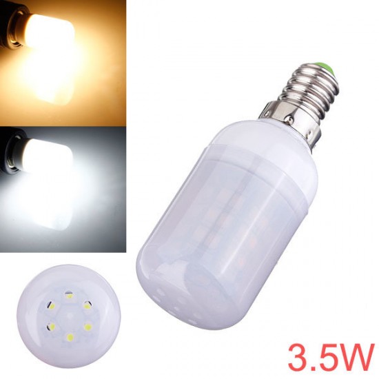 E14 3.5W 48 SMD 3528 AC 220V LED Corn Light Bulbs With Frosted Cover