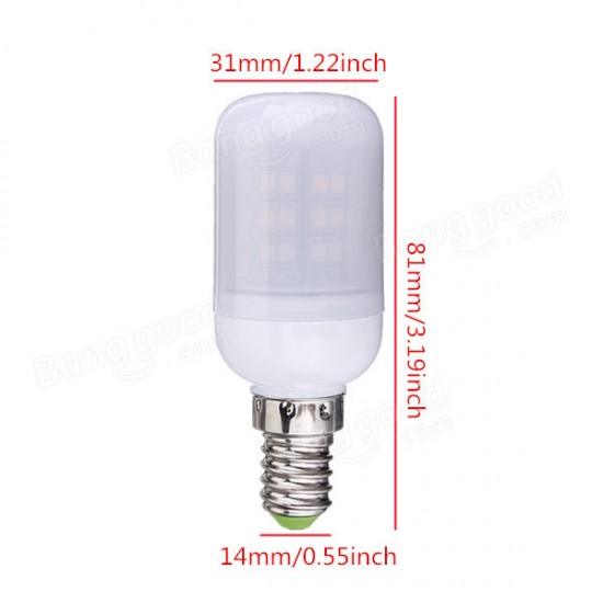 E14 3.5W 48 SMD 3528 AC 220V LED Corn Light Bulbs With Frosted Cover