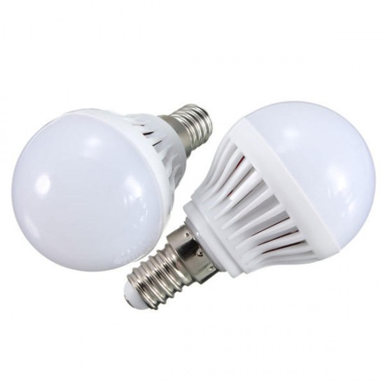 E14 3W 150-160LM 2835 SMD Warm White/White LED Globe Bulb 110V