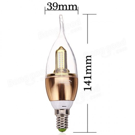 E14 4W Warm White SMD3014 LED Candle Light Lamp Bulbs 85-265V