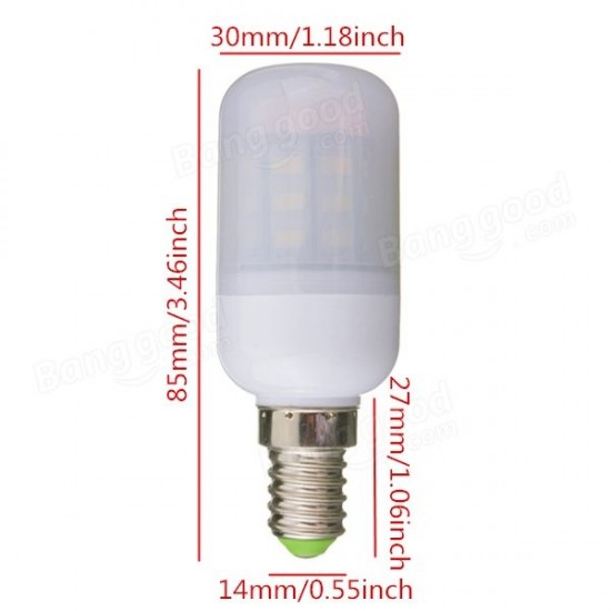 E14 4W White/Warm White 5730SMD LED Corn Bulb Light Ivory Cover 220V