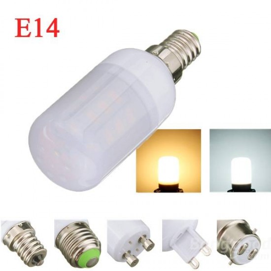 E14 4W White/Warm White 5730SMD LED Corn Bulb Light Ivory Cover 220V