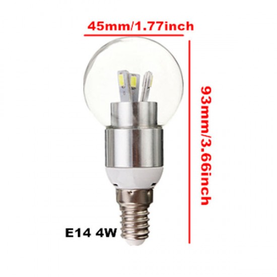 E14 4W White/Warm White Glass LED Globe Bulb Light AC 110-240V E14 4W White/Warm White Glass LED Globe Bulb Light AC 110-240V