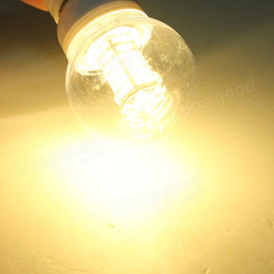 E14 5W Warm White 120 SMD 3528 LED Globular Light Lamp Bulb AC185-265V