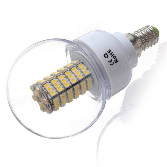 E14 5W Warm White 120 SMD 3528 LED Globular Light Lamp Bulb AC185-265V E14 5W Warm White 120 SMD 3528 LED Globular Light Lamp Bulb AC185-265V