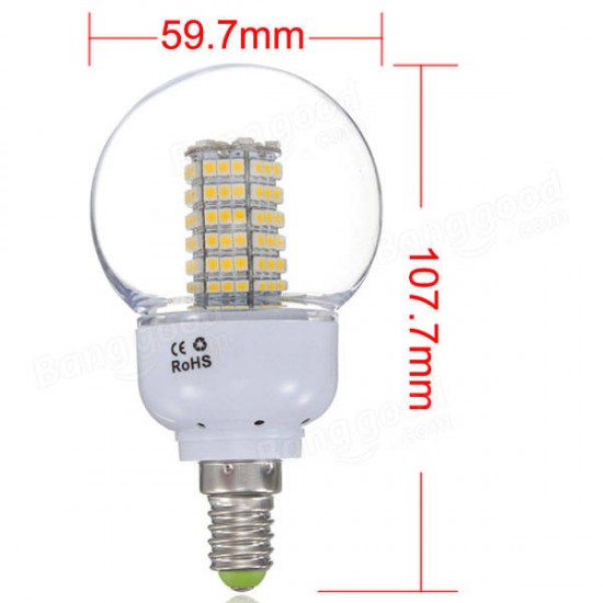 E14 5W Warm White 120 SMD 3528 LED Globular Light Lamp Bulb AC185-265V E14 5W Warm White 120 SMD 3528 LED Globular Light Lamp Bulb AC185-265V
