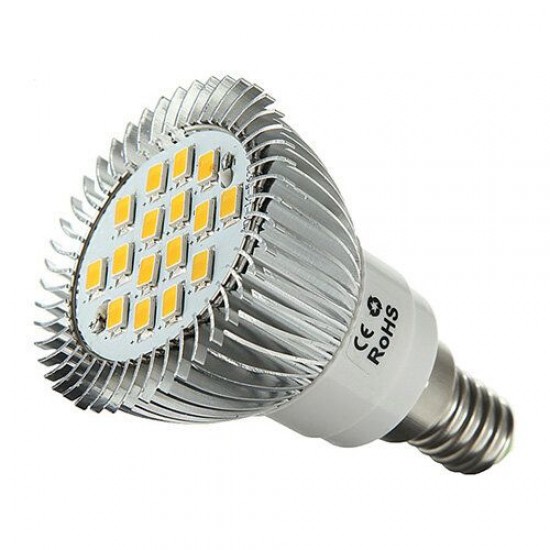 E14 6.5W 500-550LM Warm White 5630 SMD 16 LED Spot Lightt Bulbs 220V