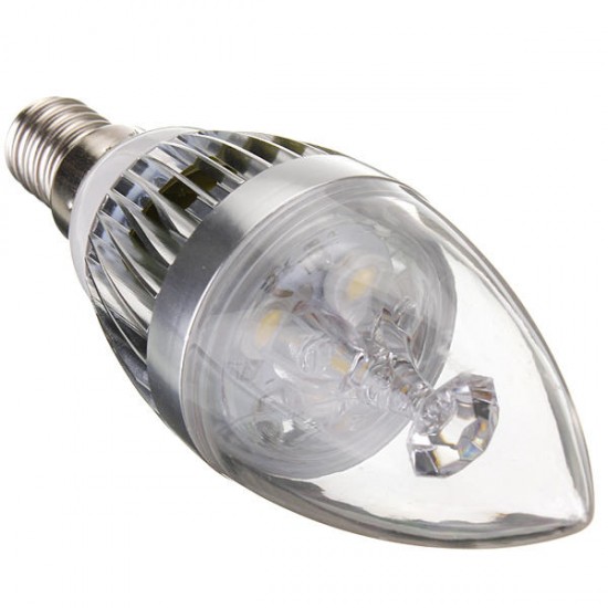 E14 6W 3 LED White/Warm White LED Chandelier Candle Light Bulb 85-265V E14 6W 3 LED White/Warm White LED Chandelier Candle Light Bulb 85-265V