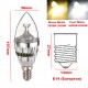 E14 6W 3 LED White/Warm White LED Chandelier Candle Light Bulb 85-265V