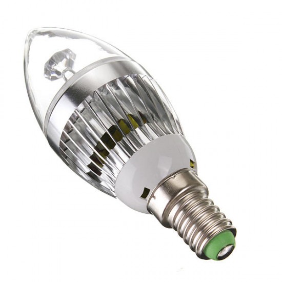 E14 6W 3 LED White/Warm White LED Chandelier Candle Light Bulb 85-265V