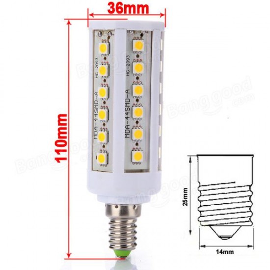 E14 7W 660LM Warm White 44 SMD 5050 LED Energy Saving Bulb 220V E14 7W 660LM Warm White 44 SMD 5050 LED Energy Saving Bulb 220V