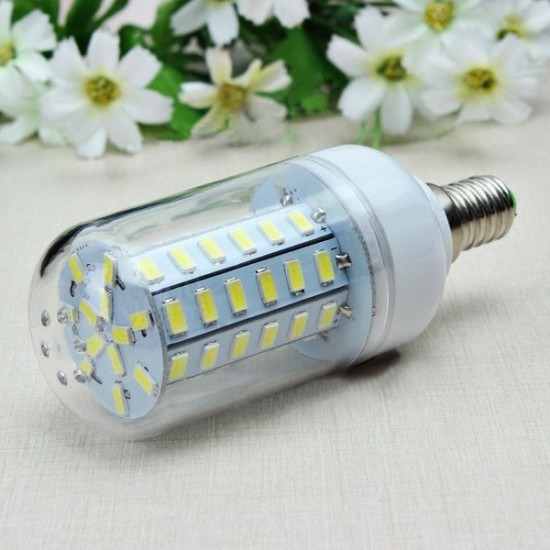 E14 8W 1300LM 60SMD 5730 LED Corn Light Bulb AC 110-130V