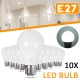 10PCS 5W E27 A60 LED Globe Light Bulb Pure White No Flicker Home Lamp AC85-265V