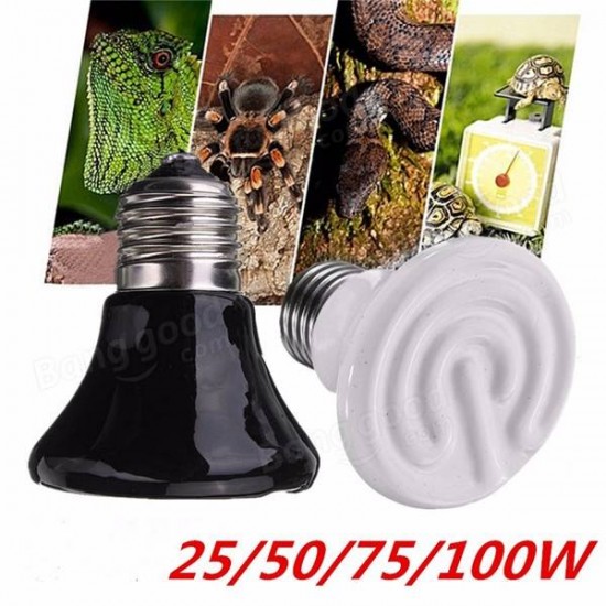 110V Diameter 60mm Pet Ceramic Emitter Heated Appliances Reptile 25W/50W/75W/100W