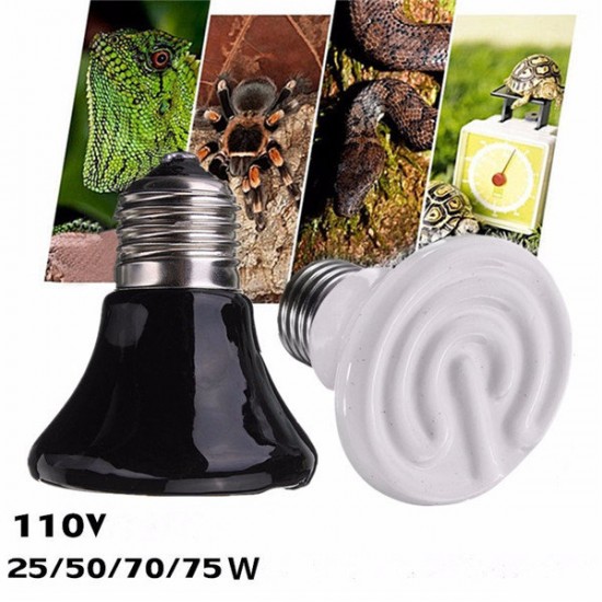 110V Diameter 60mm Pet Ceramic Emitter Heated Appliances Reptile 25W/50W/75W/100W