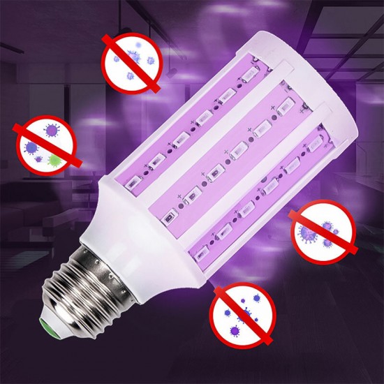 12W UV Germicidal Sterilizer Lamp E27 LED Corn Light Bulb + 110V/220V Remote Control for Indoor Home