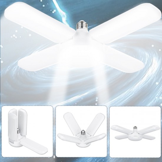 180W E27 25000LM 200 LED Garage Light Deformable Ceiling Fixture Four-leaves Workshop Lamp AC85-265V