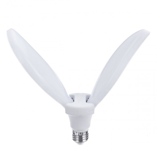 30W 56Pcs 2835LEDs E27 Screw Fan Blade Folding Adjustable Deformation Ceiling Lamp LED Cold White 6500K Garage Light Bulb Restaurant Lighting