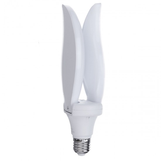 30W 56Pcs 2835LEDs E27 Screw Fan Blade Folding Adjustable Deformation Ceiling Lamp LED Cold White 6500K Garage Light Bulb Restaurant Lighting
