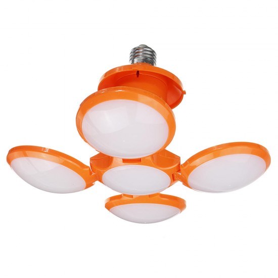 30W E27 LED Light Bulb UFO Football Shape Foldable Colorful Five-leaves Garage Lamp AC85-265V