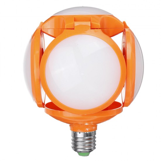 30W E27 LED Light Bulb UFO Football Shape Foldable Colorful Five-leaves Garage Lamp AC85-265V