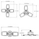 30W/45W/60W/80W E27 LED Garage Light Deformable Ceiling Fixture Workshop Warehouse Lamp 85-265V 30W/45W/60W/80W E27 LED Garage Light Deformable Ceiling Fixture Workshop Warehouse Lamp 85-265V