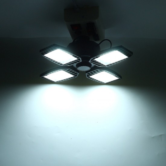 30W/45W/60W/80W E27 LED Garage Light Deformable Ceiling Fixture Workshop Warehouse Lamp 85-265V